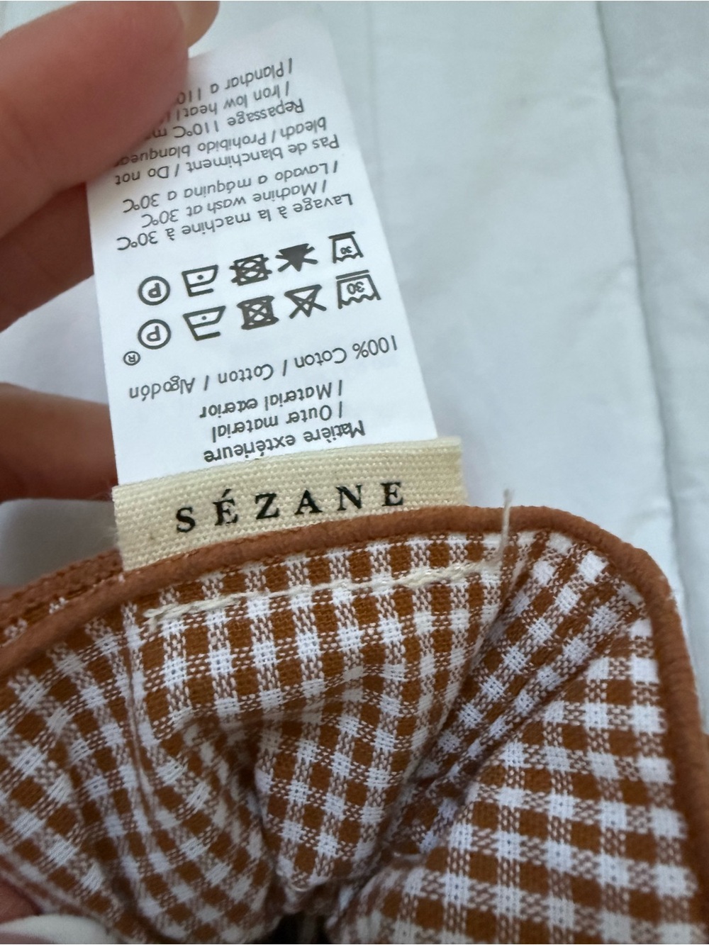 Sezane gingham scrunchie - Picture 2 of 2